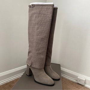 Tall knee high suede boots